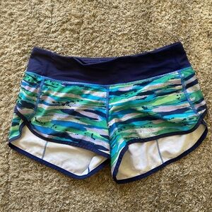 lululemon athletica Blue and Green Athletic Shorts